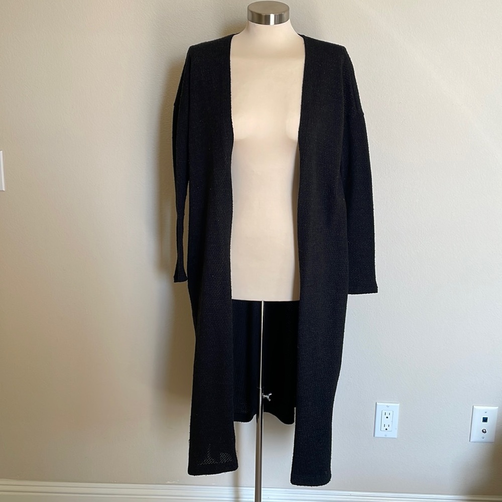 Audrey 3+1 Black Long Cardigan (Size M)